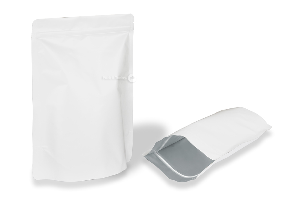 Stojące woreczki biały kraft - 200 x 300 x 100 mm, 1800 ml