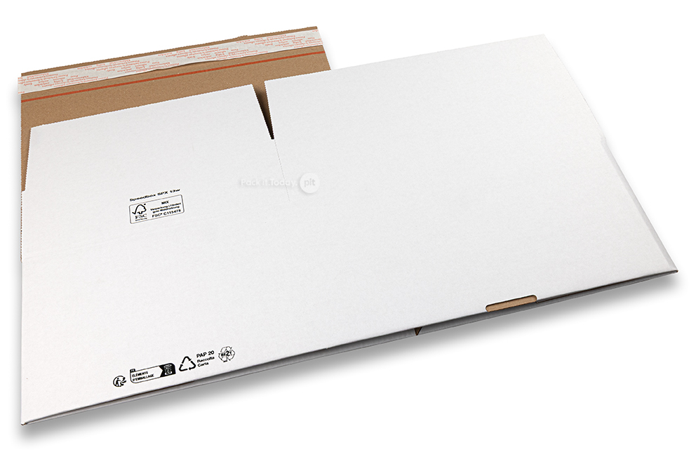 Pudełko kartonowe - biały, 370 x 280 x 173 mm - SPX13