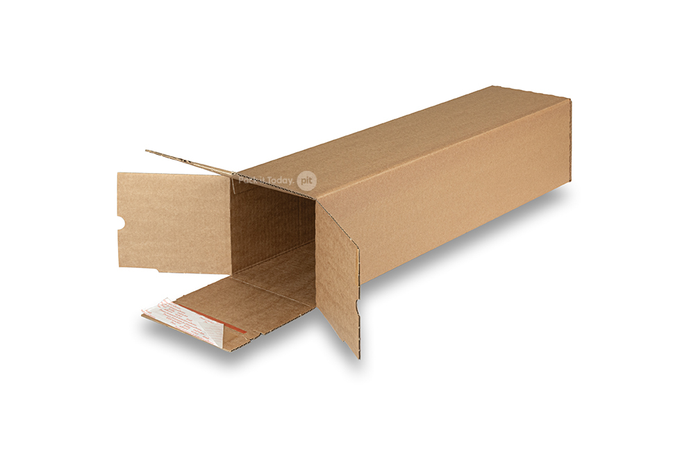 Kwadratowe tuby wysyłkowe z paskiem samoprzylepnym - 610 x 140 x 140 mm