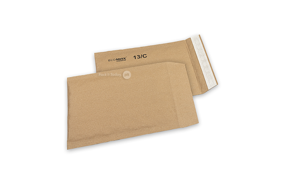 Papierowe koperty bąbelkowe Ecomax - 150 x 215 mm, 13/C, brązowy