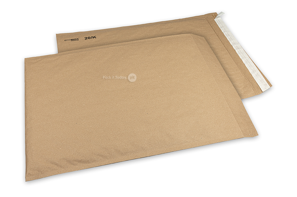 Papierowe koperty bąbelkowe Ecomax - 350 x 470 mm, 20/K, brązowy